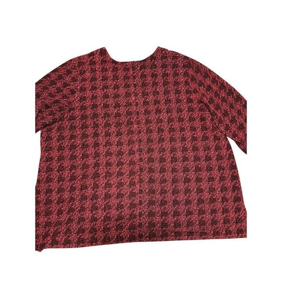 Catherine’s Top Size 4X Black/Red Knit - Picture 6 of 7